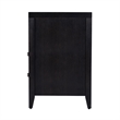Pemberly Row 28 in Wide Coffee Brown 2 Drawer Nightstand in Wood