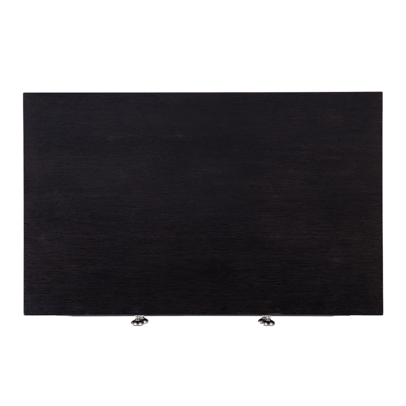 Pemberly Row 28 in Wide Coffee Brown 2 Drawer Nightstand in Wood
