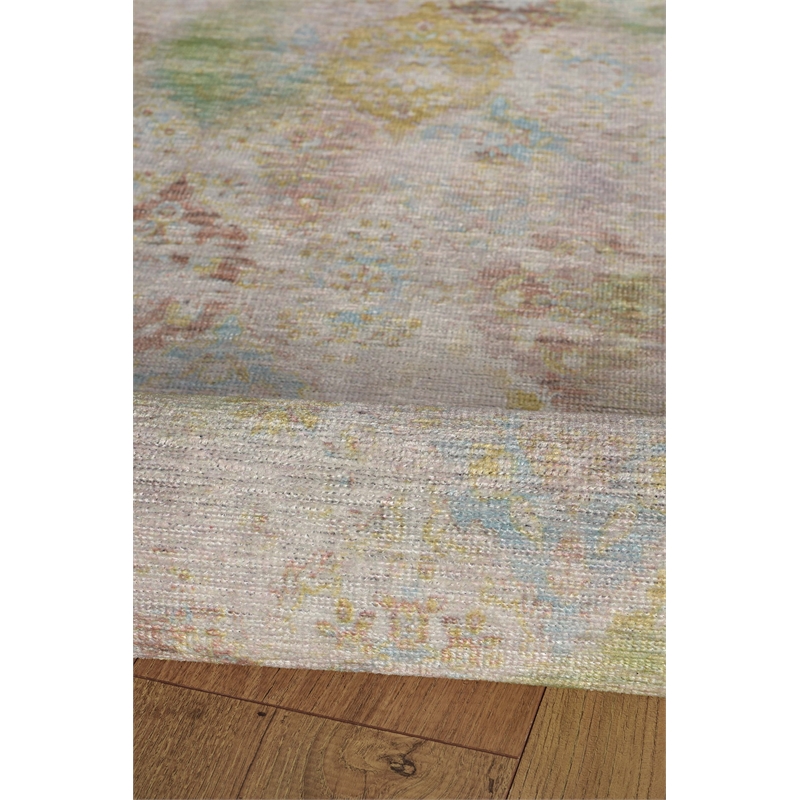Pemberly Row 2' x 3' Polyester Accent Rug in Lilac and Green