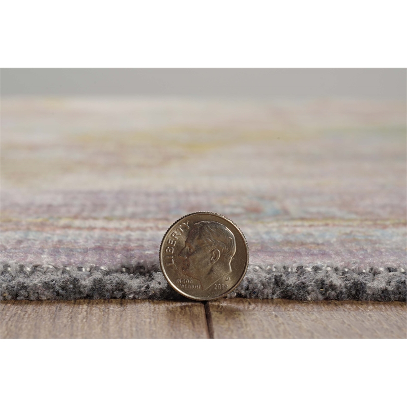 Pemberly Row 2' x 3' Polyester Accent Rug in Lilac and Green