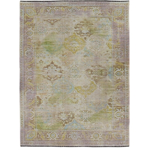 Pemberly Row 2' x 3' Polyester Accent Rug in Lilac and Green