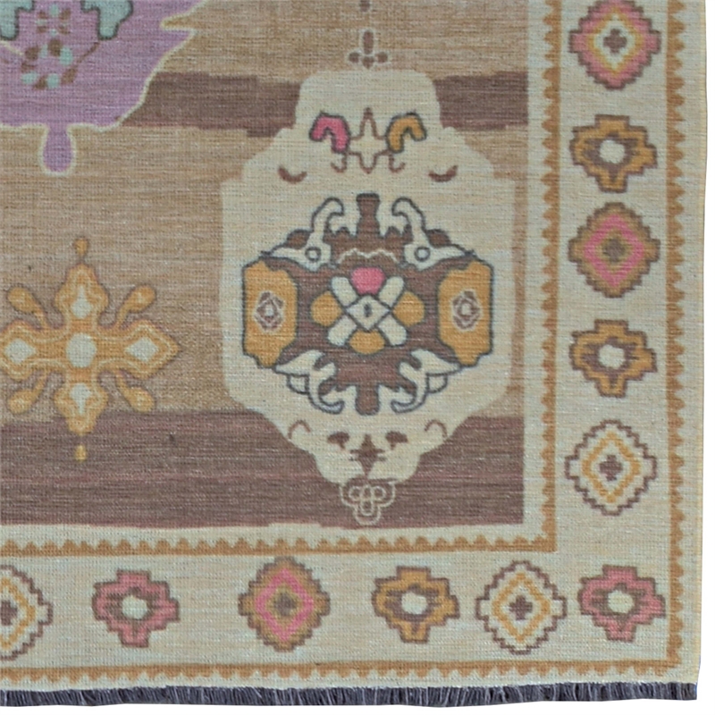 Pemberly Row 3' X 5' Accent Rug in Brown and Beige Polyester Chenille