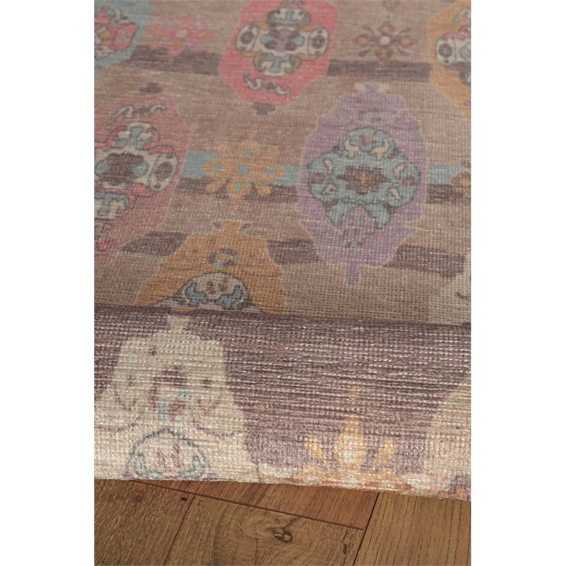 Pemberly Row 3' X 5' Accent Rug in Brown and Beige Polyester Chenille