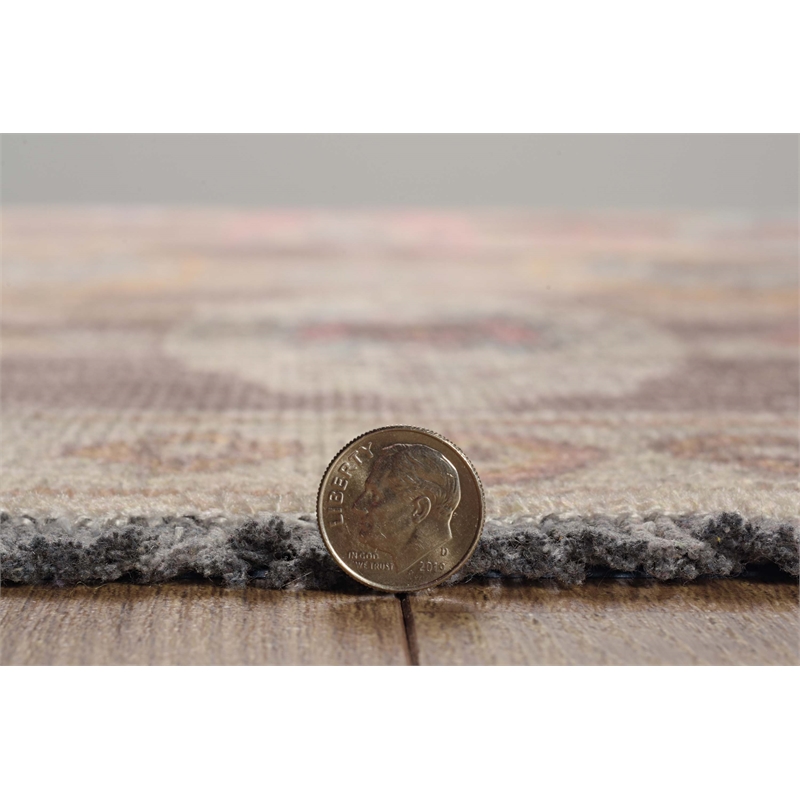 Pemberly Row 3' X 5' Accent Rug in Brown and Beige Polyester Chenille