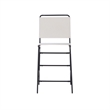 Pemberly Row Counter Stool with Sling Cream Fabric Seat and Black Frame
