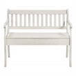 Pemberly Row Entryway Storage Bench Distressed White Solid Wood with Veneer
