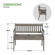 Pemberly Row Entryway Storage Bench Solid Wood in Goldstone Brown Finish