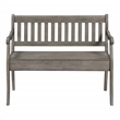 Pemberly Row Entryway Storage Bench Solid Wood in Goldstone Brown Finish