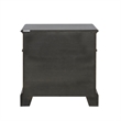 Pemberly Row 3 Drawer Nightstand in Brown Velvet Wood Finish