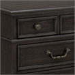 Pemberly Row 3 Drawer Nightstand in Brown Velvet Wood Finish