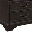 Pemberly Row 3 Drawer Nightstand in Brown Velvet Wood Finish