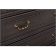 Pemberly Row 3 Drawer Nightstand in Brown Velvet Wood Finish