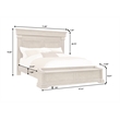 Pemberly Row Queen Bed with Chest Footboard in Brown Bark Finish