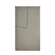 Pemberly Row Sliding Door Glass Curio Cabinet in Medium Brown