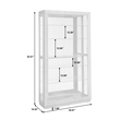 Pemberly Row Sliding Door Glass Curio Cabinet in Medium Brown