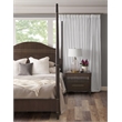 Pemberly Row Bachelor's Chest with Glass Top in Piano Brown Wood