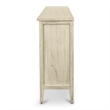 Pemberly Row 4-Door Credenza in Coastal White with Water Hyacinth Accents