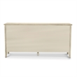 Pemberly Row 4-Door Credenza in Coastal White with Water Hyacinth Accents
