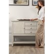 Pemberly Row 2-Door 3-Drawer Spruce Wood Credenza in White Finish