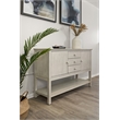 Pemberly Row 2-Door 3-Drawer Spruce Wood Credenza in White Finish