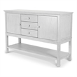 Pemberly Row 2-Door 3-Drawer Spruce Wood Credenza in White Finish