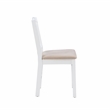 Pemberly Row 3-Piece Drop-Leaf Dining Set in White Wood with Upholstered Chairs