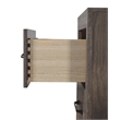 Pemberly Row Misty Lodge 2-Drawer Wood Nightstand in Greige Finish