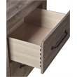 Pemberly Row Misty Lodge 2-Drawer Wood Nightstand in Greige Finish