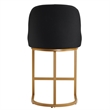 Pemberly Row Counter Stools Set of 4 with Black Seats & Gold Bases
