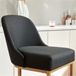 Pemberly Row Counter Stools Set of 4 with Black Seats & Gold Bases