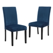 Pemberly Row Solid Rubberwood Dining Chairs in Royal Blue (Set of 4)