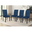 Pemberly Row Solid Rubberwood Dining Chairs in Royal Blue (Set of 4)