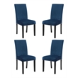 Pemberly Row Solid Rubberwood Dining Chairs in Royal Blue (Set of 4)