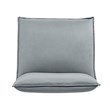 Pemberly Row Gray Velvet Accent Chair with Gold Metal Legs