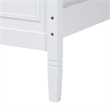 Pemberly Row Mariana White Full Size Platform Rubberwood Bed