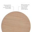 Pemberly Row Round Spindle Side Table in Natural Finished Rubberwood
