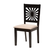 Pemberly Row Olympia 6-Piece Wood Dining Set in Beige and Espresso Brown