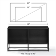 Pemberly Row Wood and Steel Modern TV Stand in Black for TVs Up to 43 in