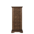 Pemberly Row Swivel Lingerie Chest with Mirror in Walnut Wood Finish