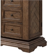 Pemberly Row Swivel Lingerie Chest with Mirror in Walnut Wood Finish