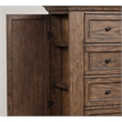 Pemberly Row Swivel Lingerie Chest with Mirror in Walnut Wood Finish