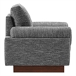 Pemberly Row Upholstered Armchair with Bolster Armrests in Gray