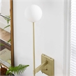 Pemberly Row Metal Wall Sconce with Opal White Glass in Satin Brass
