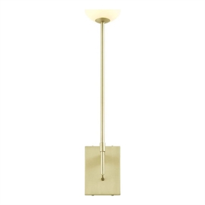 Pemberly Row Metal Wall Sconce with Opal White Glass in Satin Brass