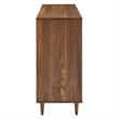 Pemberly Row Mindi Wood 6-Drawer Bedroom Dresser in Walnut