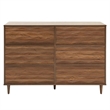 Pemberly Row Mindi Wood 6-Drawer Bedroom Dresser in Walnut