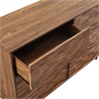 Pemberly Row Mindi Wood 6-Drawer Bedroom Dresser in Walnut