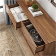 Pemberly Row Mindi Wood 6-Drawer Bedroom Dresser in Walnut