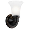 Pemberly Row Village Stainless Steel Wall Light in Oil-Rubbed Bronze