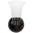 Pemberly Row Village Stainless Steel Wall Light in Oil-Rubbed Bronze